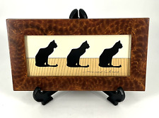 Wendy Wubbels Handcut House Cat Silhouette Fankhauser Frame Art 8.75 x 4.75" for sale  Shipping to South Africa