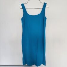 MAGGY LONDON Mini Vestido Vintage Seda Shift Azul 4 segunda mano  Embacar hacia Argentina