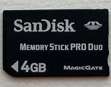 Tarjeta de memoria Sandisk 4 GB Memory Stick Pro Duo Magic Gate - negra segunda mano  Embacar hacia Argentina