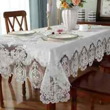 Tablecloth white embroidered for sale  Shipping to Ireland