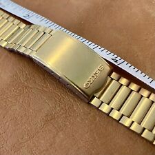 Pulsera Seiko de oro liso vintage de 18 mm de oro - eslabones sin fin - con extremos de 9,8 mm segunda mano  Embacar hacia Argentina