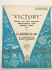 Victory Catalogue 1958 Jig Saw Puzzles & Games G J Hayter & Co + Price List for sale  Shipping to South Africa