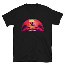 Anguilla Tropical Vacation Ocean Distressed T-Shirt, used for sale  Shipping to South Africa