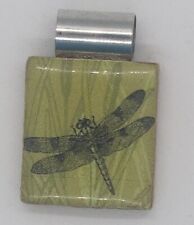 Vintage dragonfly insect on Scrabble piece pendant for sale  Shipping to South Africa