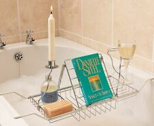 Adjustable Bath Rack Book Stand Bathtub Bridge Shelf Tray Glass Holder for sale  Shipping to South Africa