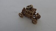 Very Fine Estate 14K Solid Gold English Movable Wheels Carriage 3D Charm for sale  Shipping to South Africa