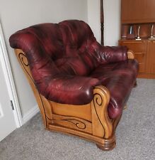 oak leather sofa for sale  SOUTH SHIELDS