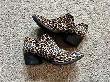 Used, B.O.C. Womens Size 7.5 Celosia Leopard Heel Ankle Boots Heel Zip Booties Box for sale  Shipping to South Africa