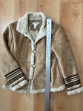 Coldwater Creek Faux Suede / Sheepskin Jacket / Sherpa / Petite Small for sale  Shipping to South Africa
