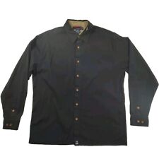 Camisa masculina Tommy Hilfiger elástica preta manga longa casual com botões grande comprar usado  Enviando para Brazil