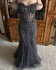 Jovani 5908 sweetheart sequin bodice prom dress (w removable padding)  size2, used for sale  Shipping to South Africa