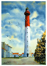 Aquarelle coutin phare d'occasion  Pontailler-sur-Saône