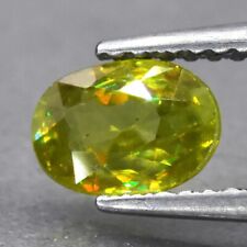 0,87 quilates 7x5 mm VS Ovalado Natural Amarillo Verde Esfena Madagascar, Brillo Diamante segunda mano  Embacar hacia Mexico