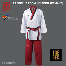 MOOTO Taebek-2 Poomsae Poom Uniform (Female) WT Taekwondo Dobok Gi, used for sale  Shipping to South Africa
