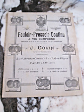 Catalogue 1913 fouloir d'occasion  Alzonne