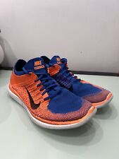 Tênis de corrida esportivo Nike masculino tamanho 15 grátis 4.0 Flyknit laranja azul 631053-400 comprar usado  Enviando para Brazil