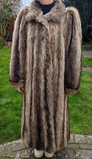 Real Fur Vintage Brown Luxury Long  Coat  for sale  Shipping to South Africa