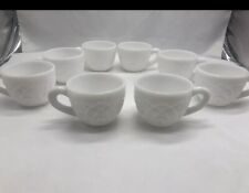 Conjunto de 8 xícaras de chá perfuradas vintage McKee Concord vidro leitoso branco comprar usado  Enviando para Brazil