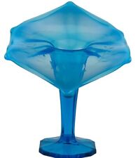 Vaso gravado antigo de vidro Dugan azul opalescente Jack in the Pulpit em perfeito estado comprar usado  Enviando para Brazil