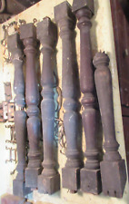 Usado, Lote antiguo de 5 husillos de madera de pino convertidos 2x30" escalera balustres antiguos vintage segunda mano  Embacar hacia Argentina