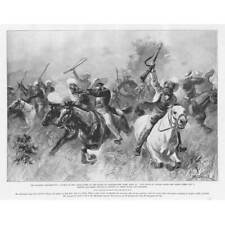 ZIMBABWE Charge of Afrikaners at the Battle of Colenbrander Antique Print 1896 for sale  Shipping to South Africa
