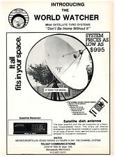 1983 Telsat Comms Impressão Anúncio World Watcher Mini-Satélite Sistema TVRO Antena de Prato comprar usado  Enviando para Brazil