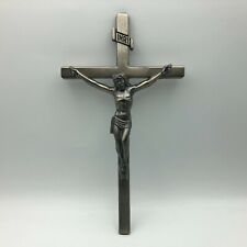 Vintage Lowell Mfg Williams Bay WI Crucifixo de Metal Jesus On Cross Casket G5  comprar usado  Enviando para Brazil