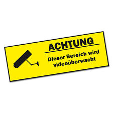 Aufkleber "Achtung Videoüberwachung" Warnaufkleber Hinweis Kamera Sticker R008, usado comprar usado  Enviando para Brazil