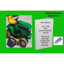 John Deere 325 335 345 trator de grama e jardim manual técnico e conjunto de peças, usado comprar usado  Enviando para Brazil
