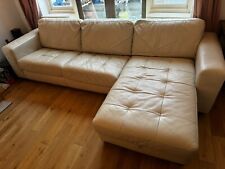 Dfs cream leather for sale  GRANTHAM