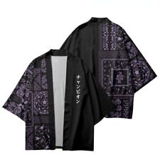 Cardigã quimono preto masculino japonês masculino onda japonesa estampa carpa casaco novo EUA   , usado comprar usado  Enviando para Brazil