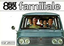 Folleto familiar Fiat 850 coche familiar siete plazas alrededor de 1964 francés #2286 segunda mano  Embacar hacia Argentina
