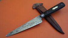 antiguo cuchillo criollo argentino de principios del siglo XX alemán Boker o pastor escamas de ébano segunda mano  Argentina 