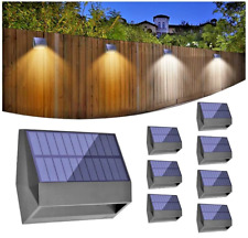 Luces de cerca solares LED luces solares de pared exteriores IP65 impermeables - PAQUETE DE 8 SOLARES segunda mano  Embacar hacia Argentina