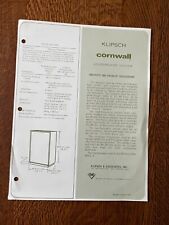 Original klipsch cornwall for sale  Clarence