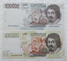 Lotto banconote 100000 usato  Afragola