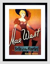 Advert movie film Mae West Belle ninetie Black Framed art print Picture b12x6423 d'occasion  Expédié en France