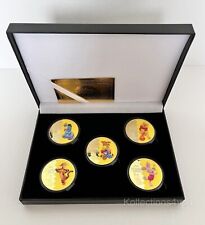 Monedas de medalla chapadas en oro de Disney Winnie the Pooh Bear & Friends con certificado segunda mano  Embacar hacia Argentina
