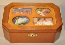 Usado, Parte superior de la cómoda caja de joyería de madera con tapa de marco de imagen segunda mano  Embacar hacia Spain