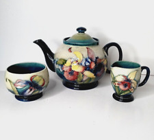 Antique Moorcroft Pottery Rare Tea Set Teapot Cups Orchids England 1920s or 30s for sale  Shipping to South Africa