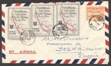 Cubierta de correo aéreo Solna de Perú Lima a Suecia 1947 con 4 estampillas a color segunda mano  Argentina 