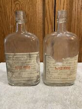 2 Prohibition Era Old Forester Medicinal Whisky Bottles One Pint, used for sale  Shipping to South Africa