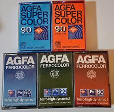 AGFA FERROCOLOR Y SUPER COLOR 100% LIMPIO CERCA DE MENTA LOTE DE 5 CASSETTES comprar usado  Enviando para Brazil