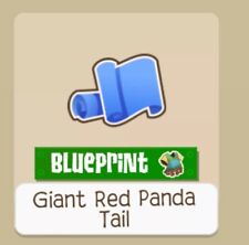 Usado, Cauda de panda vermelha gigante Blueprint (por favor, leia Desc) Animal Jam Play Wild AJPW comprar usado  Enviando para Brazil