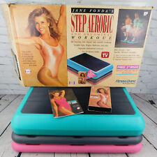VTG Jane Fonda Fitness Quest Step Aerobic 3 Tier Riser Workout Exercise W/Tape for sale  Shipping to South Africa