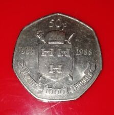 50p Irish Punt, Large 1988 Dublin Millenium Coin, używany na sprzedaż  Wysyłka do Poland