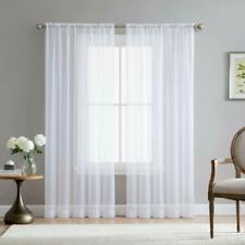 SALE Slot Top Voile PAIRS of Curtains 90" 229cm drop  SLIGHT SECONDS) 2 curtains for sale  Shipping to South Africa