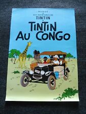 Tintin poster congo d'occasion  Expédié en Belgium