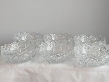 Vintage Cut Glass Dessert Bowls set of 6  for sale  Shipping to South Africa