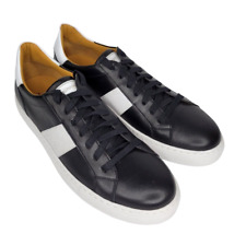 NEW- Magnanni "Elias" Leather Sneaker, Black/ White, Men's 10 M, MSRP $375 for sale  Shipping to South Africa